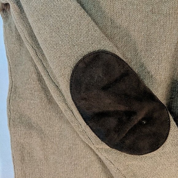 Polo Ralph Lauren Merino Wool Cashmere Sweater Pullover XS Tan Beige Elbow Patch - Picture 6 of 16